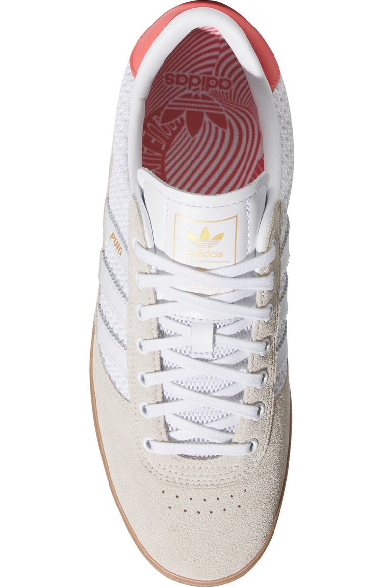 adidas Puig Indoor Sneaker, Alternate, color, Wonder White/ Cloud White/ Gum
