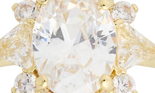 Covet Burst Cubic Zirconia Halo Ring In Gold