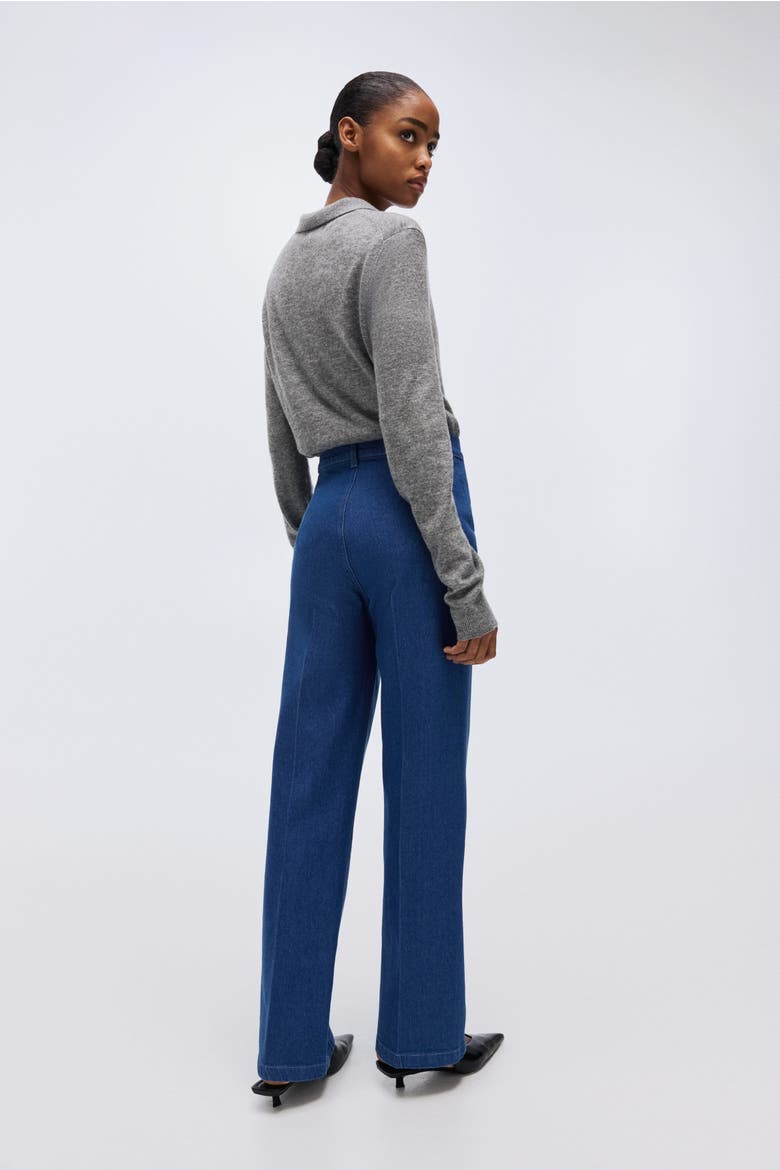 Straight High Jeans, Alternate, color, Denim blue