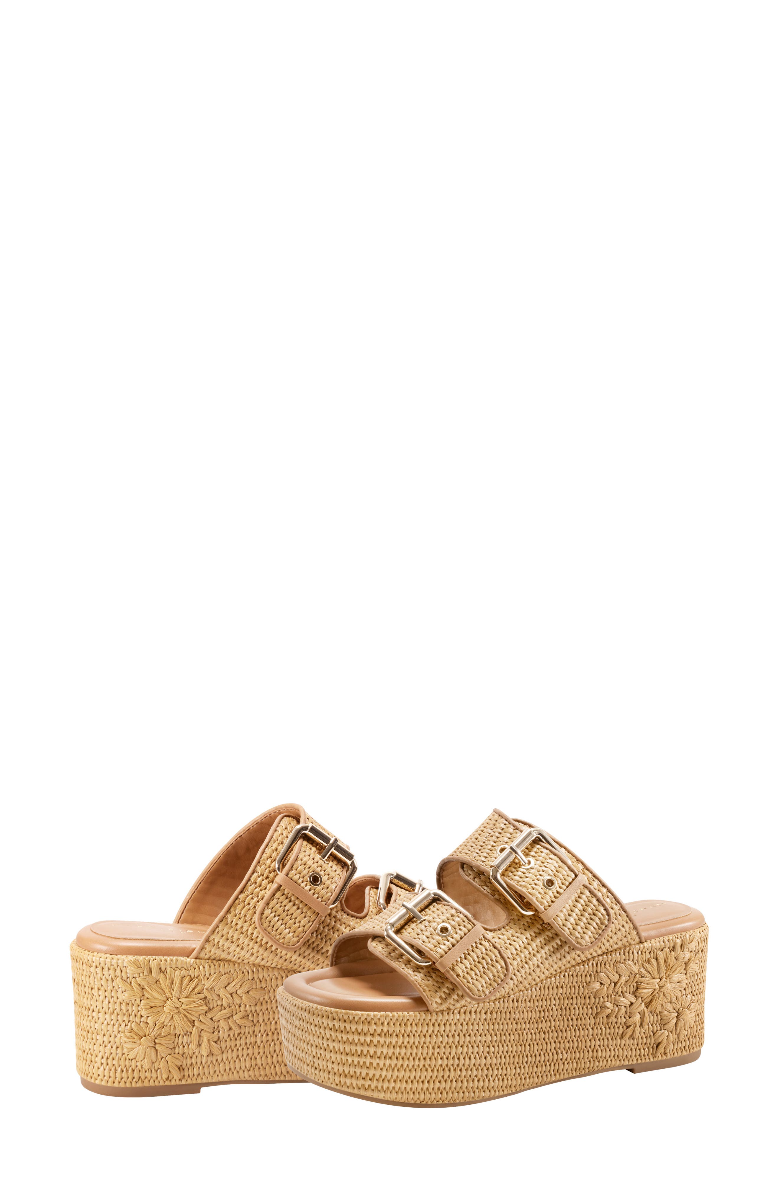 Marc Fisher LTD Poppy Platform Sandal, Alternate, color, Beige