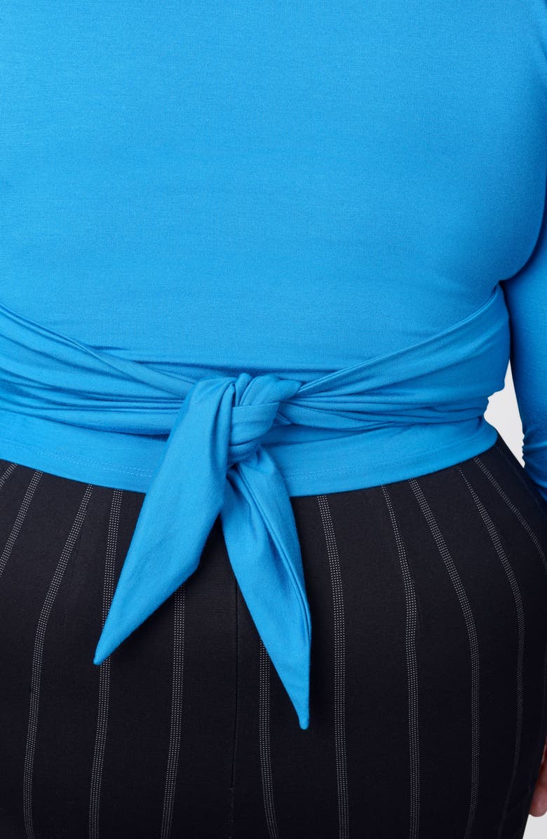 MAYES NYC Tamara Keyhole Wrap Top, Alternate, color, Blue