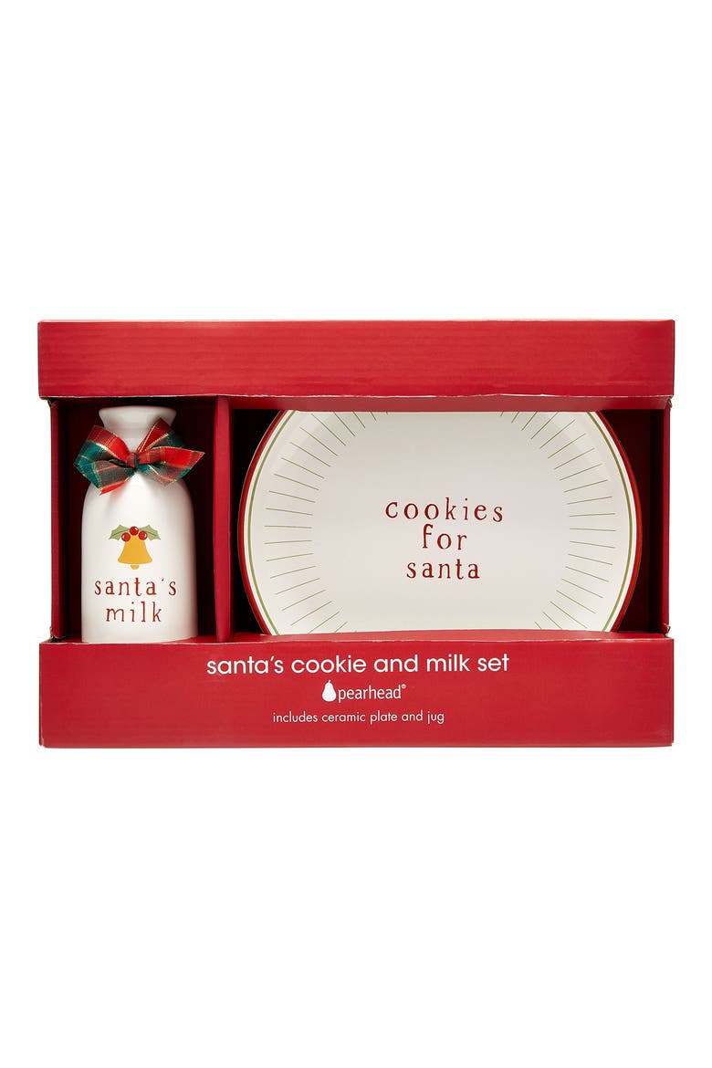 Santa Cookie Set, Main, color, WHITE