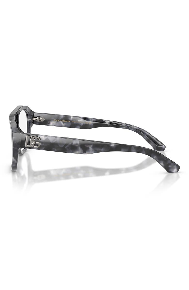 Dolce&Gabbana 55mm Pilot Optical Glasses, Alternate, color, 