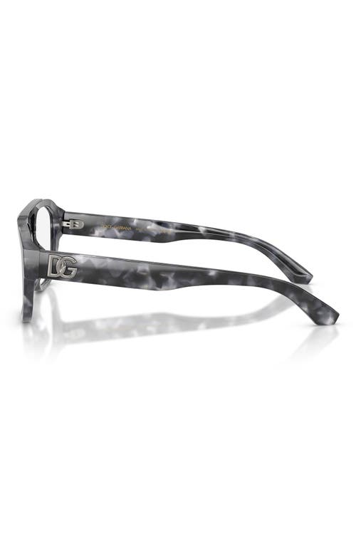 Dolce & Gabbana Dolce&gabbana 55mm Pilot Optical Glasses In Black