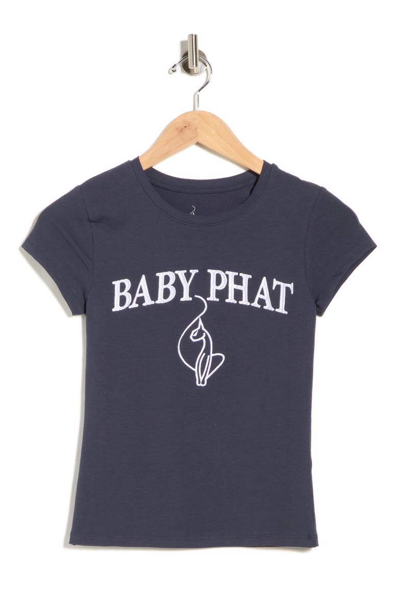 Logo Embroidered Baby Tee, Alternate, color, NAVY