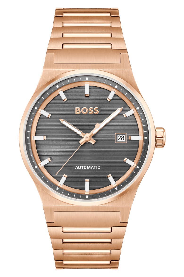 Candor Automatic Bracelet Watch, 41mm, Main, color, GRAY DIAL