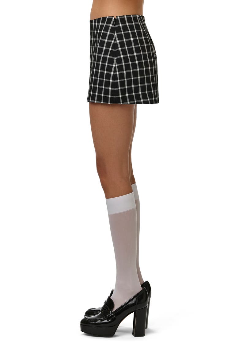 Check Suiting Miniskirt, Alternate, color, NOIR PLAID
