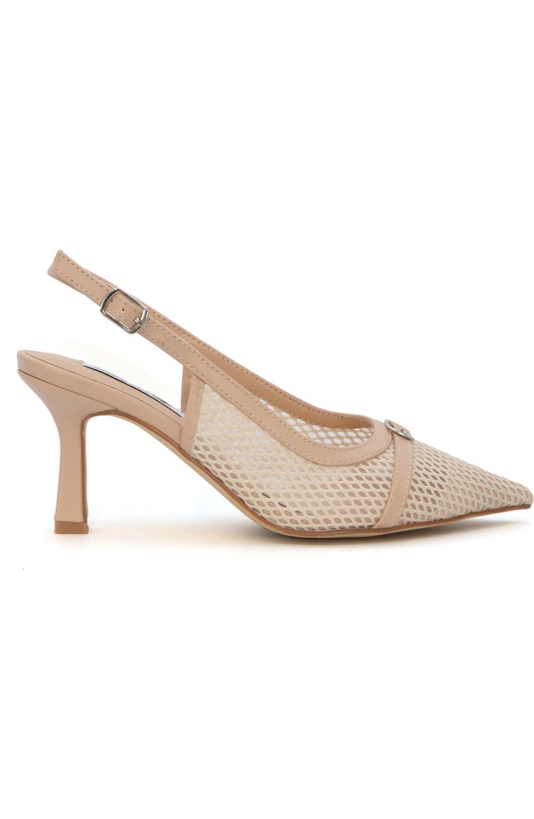 Seven7 Mesh Pointed Toe Slingback Pump, Alternate, color, Beige