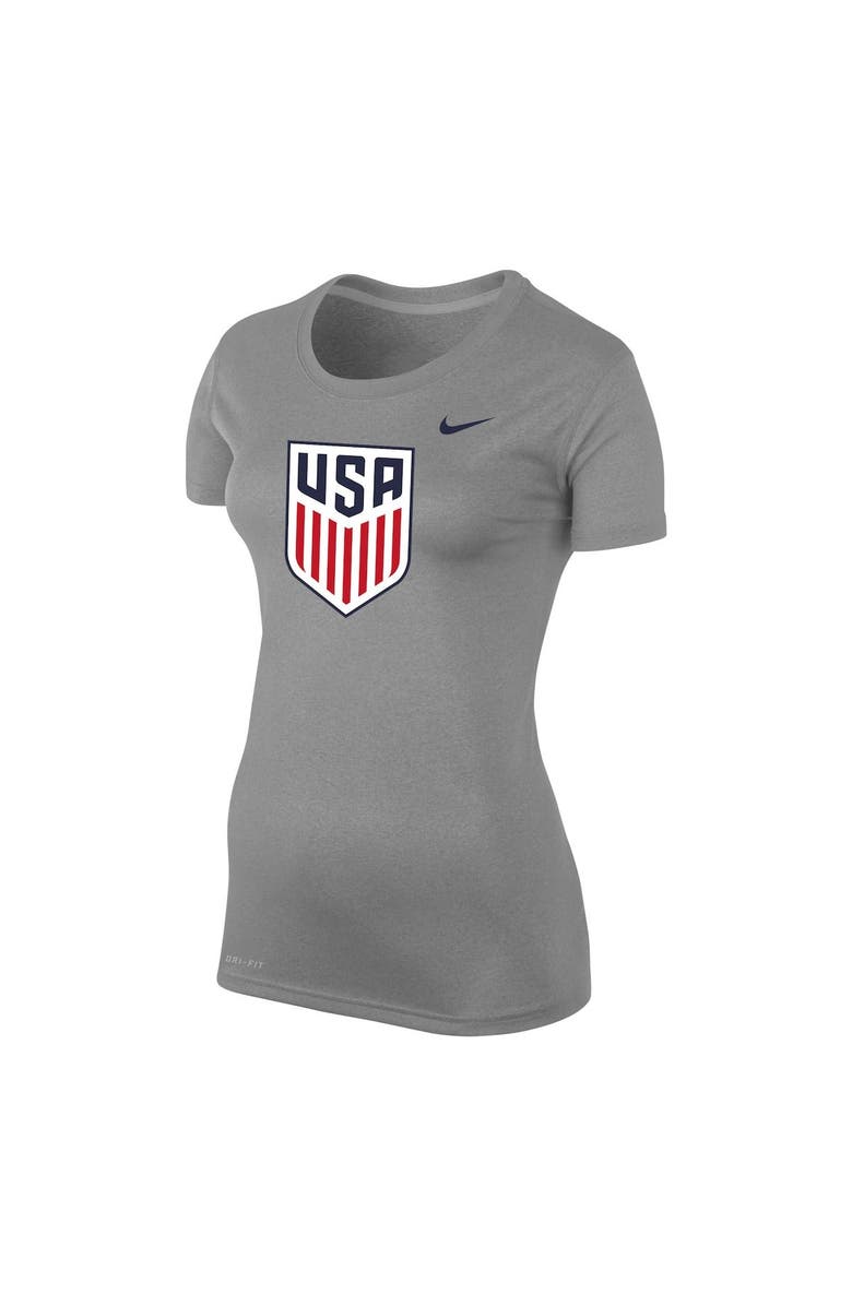 Nike Women's Nike Heather Gray USMNT Legend Performance T-Shirt, Alternate, color,