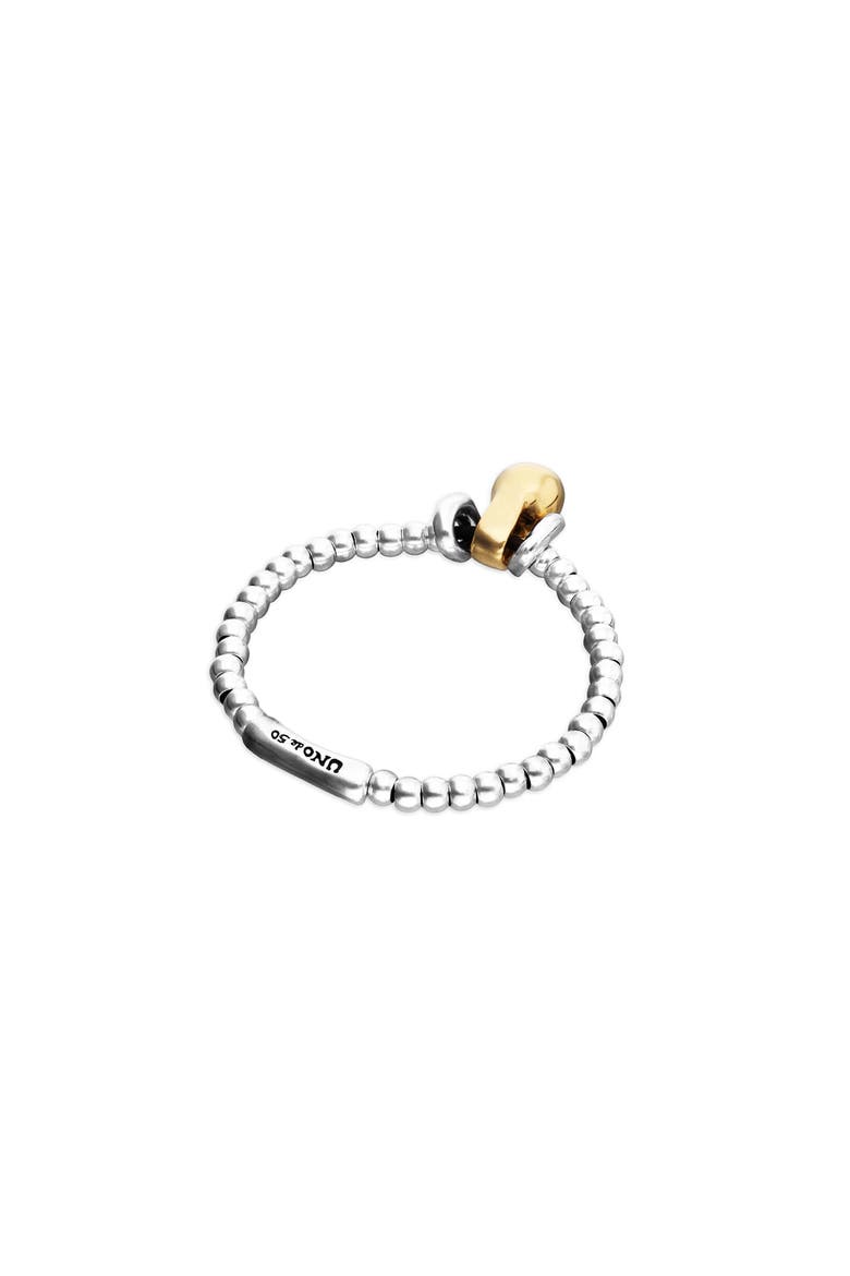 Small dial bracelet plated in sterling silver and large dial plated in 18k gold, Alternate, color, Gold