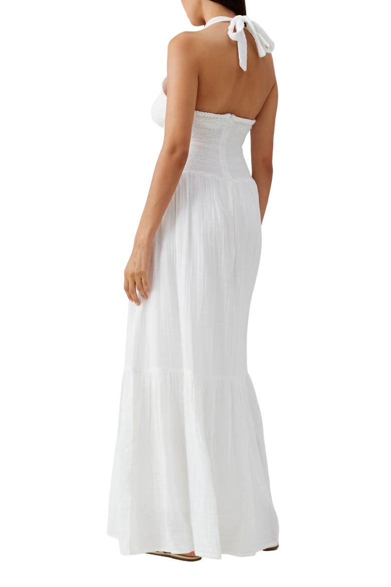 Shay Halter Cover-Up Dress, Alternate, color, WHITE