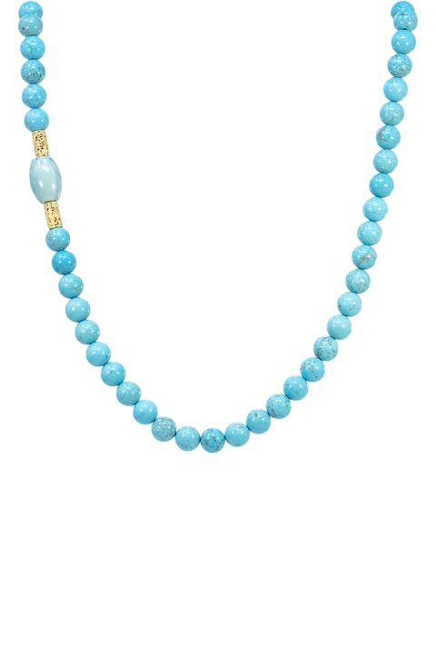 Blue Magnesite Beaded Layer Necklace