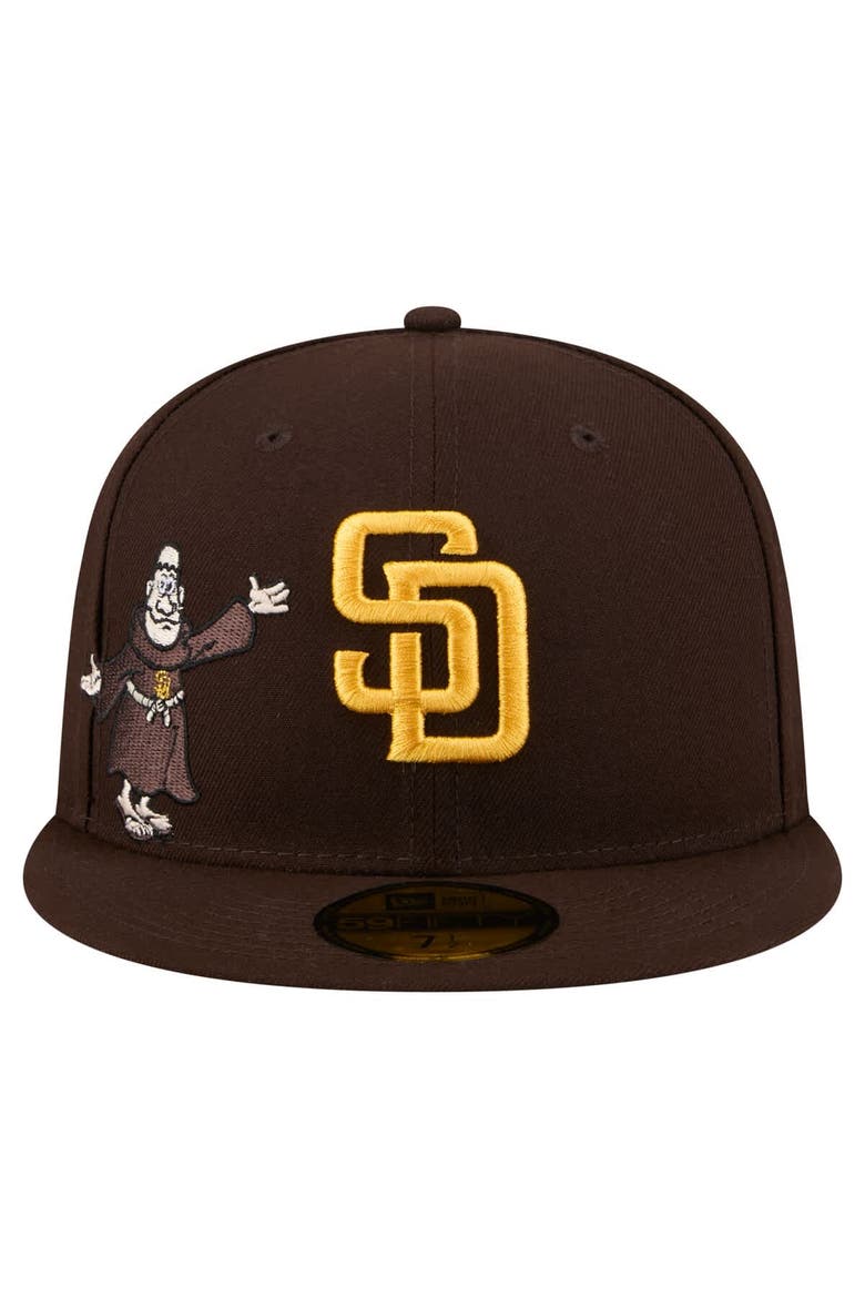 Men's New Era Brown San Diego Padres Run Mascot 59FIFTY Fitted Hat, Alternate, color, Brown