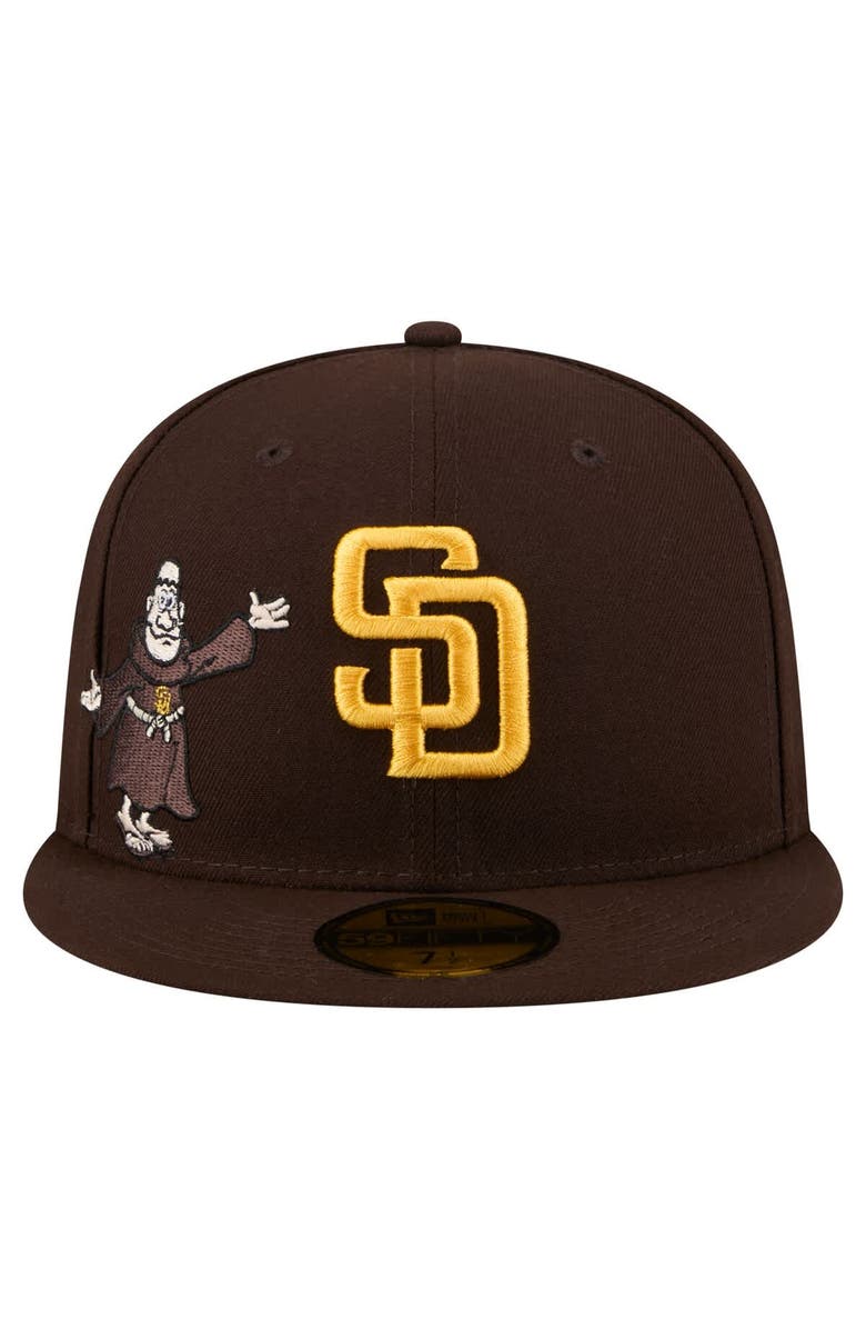 New Era Men's New Era Brown San Diego Padres Run Mascot 59FIFTY Fitted Hat, Alternate, color, Brown