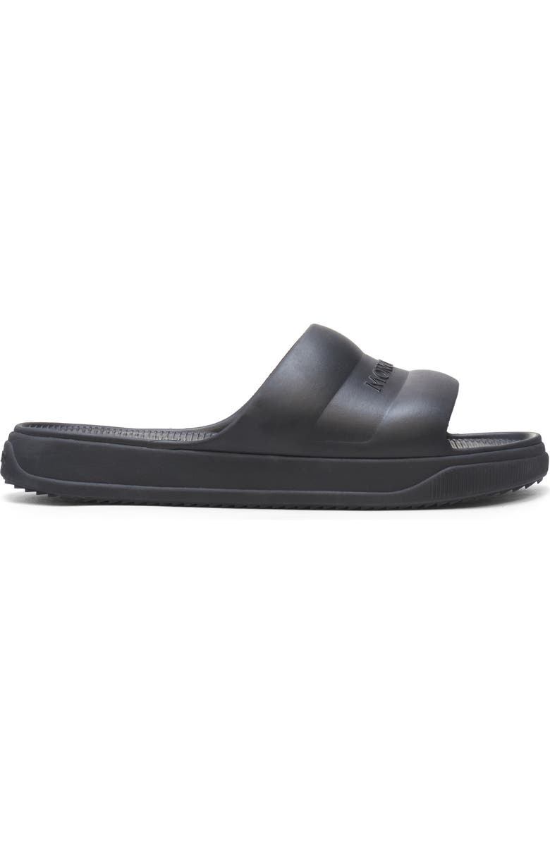 Moncler Logo Slide Sandal, Alternate, color, Black