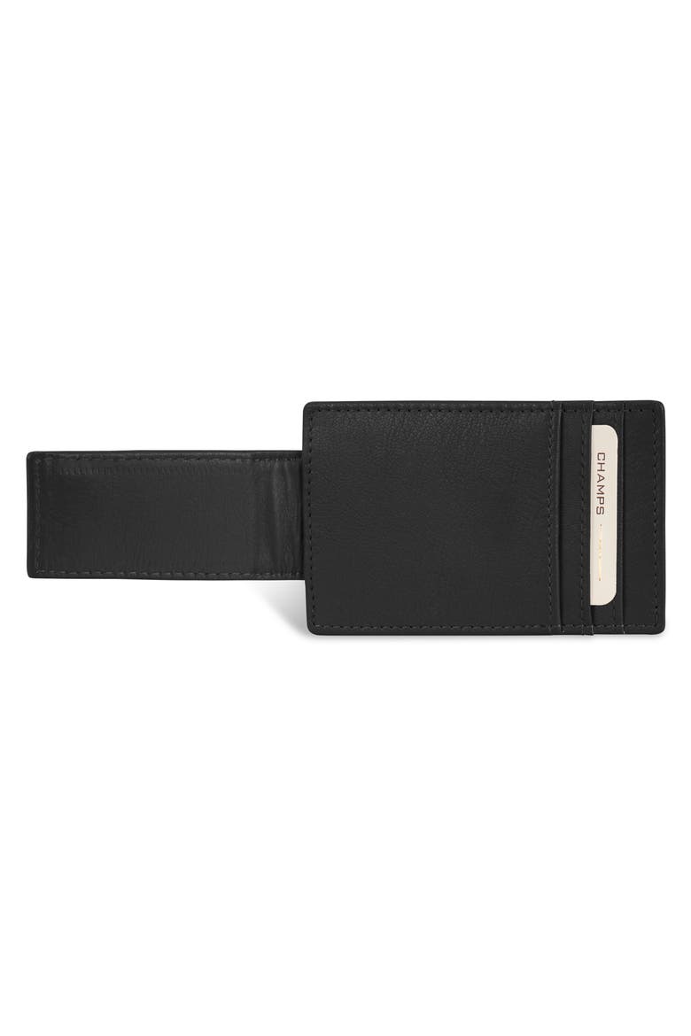 Leather Magnetic RFID Card Case, Alternate, color, BLACK