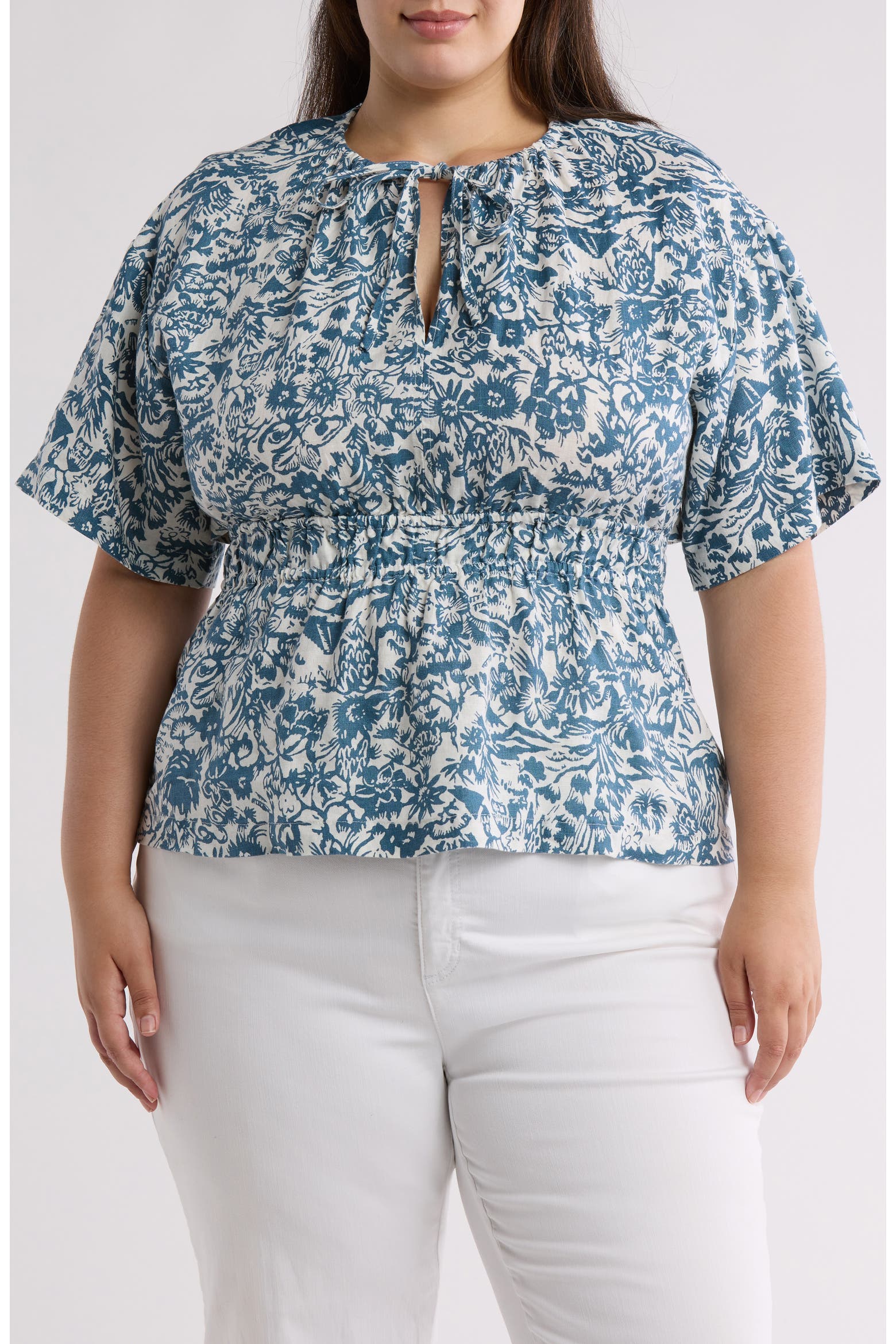 Clean Line N Rack Joie Renae Floral Linen Top (Women) | Nordstromrack