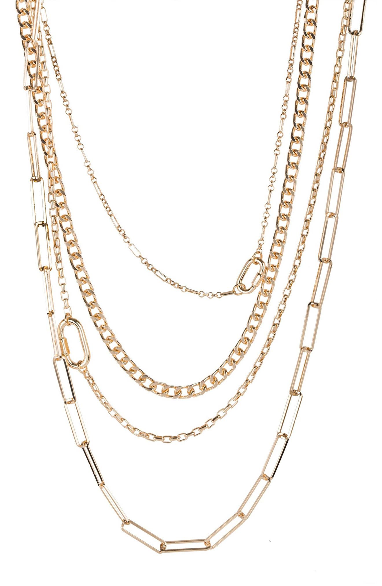 SAACHI Mixed Chain Link Layered Necklace