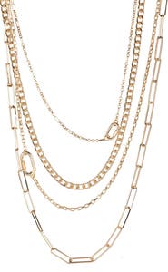 SAACHI Mixed Chain Link Layered Necklace