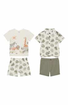 Petit Lem Kids' Mix & Match 4-Piece Tops & Shorts Set
