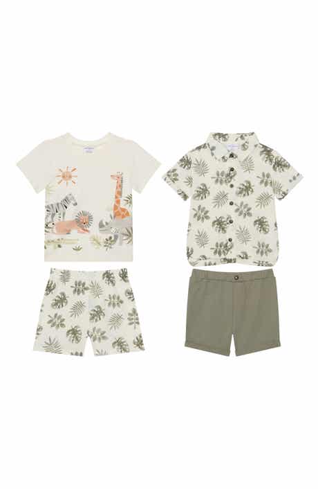 Petit Lem Kids' Mix & Match 4-Piece Tops & Shorts Set