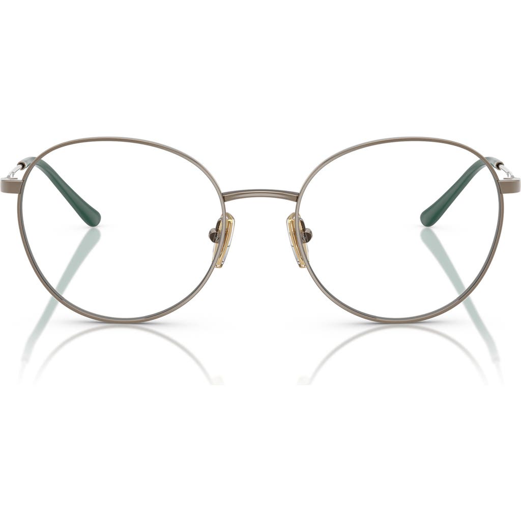 Vogue 50mm Round Optical Glasses In Lite Brown
