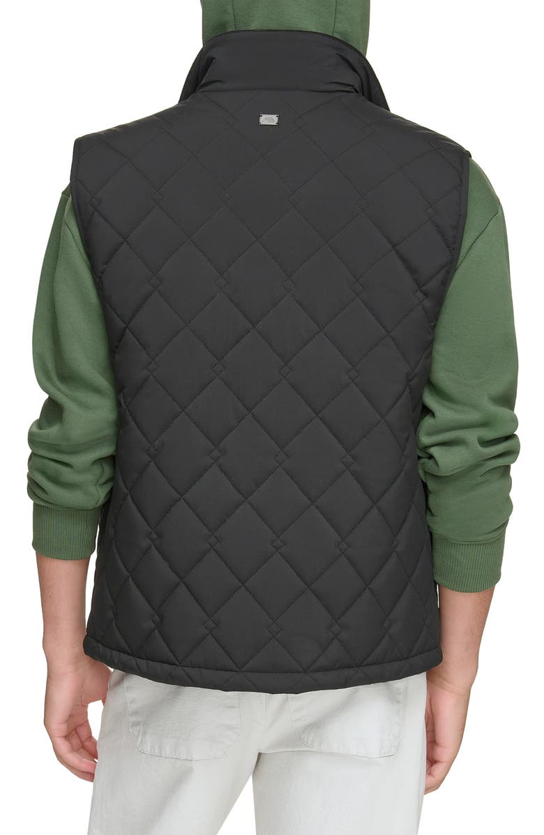 Andrew Marc Barnet Water Resistant Quilted Vest, Alternate, color, Black