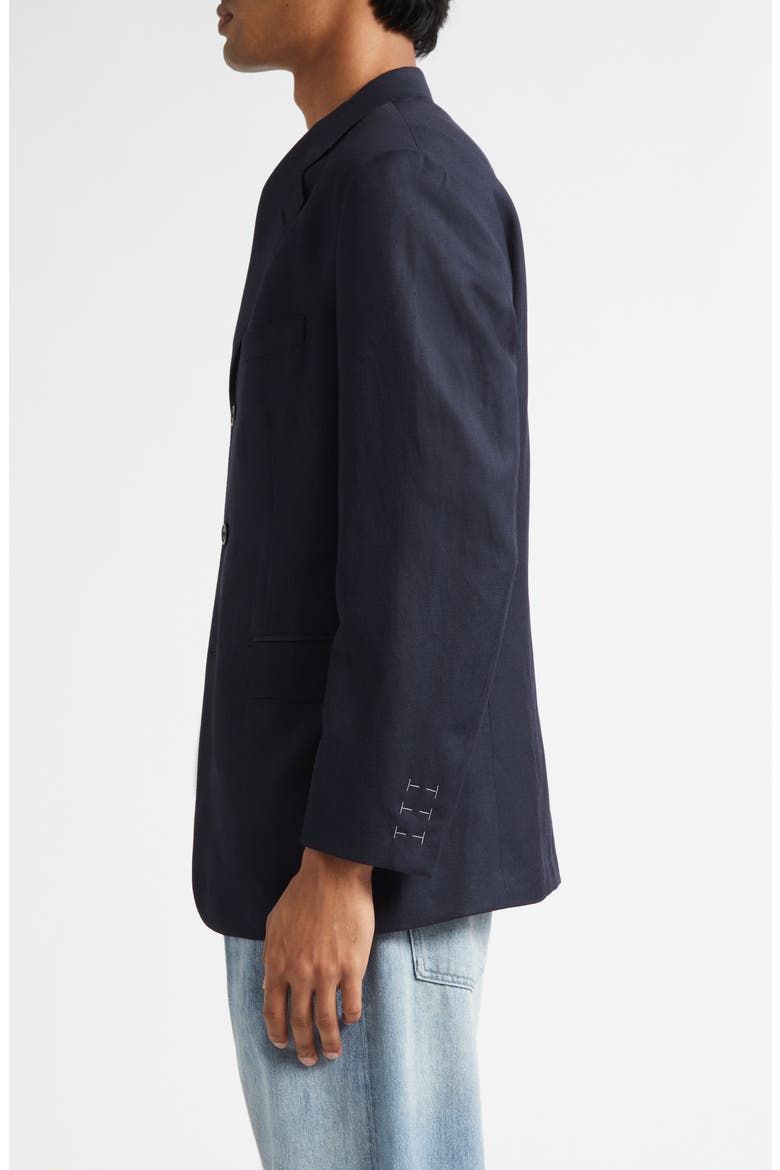 Work in Progress Virgin Wool & Linen Blazer, Alternate, color, BLUE