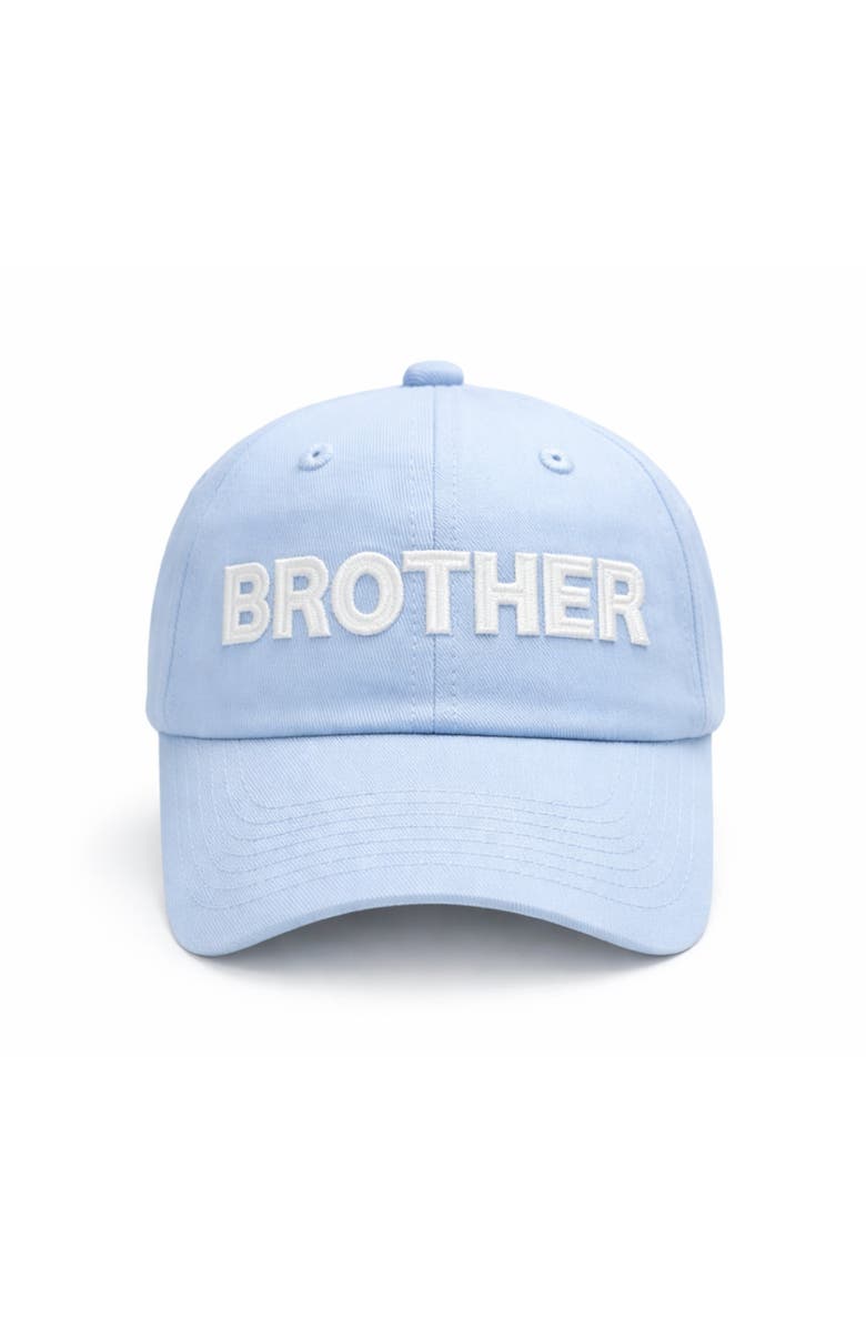 Bits & Bows Brother Baseball Hat, Main, color, Light Blue