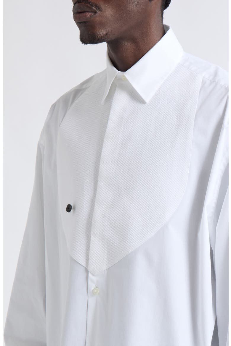 La Chemise Poisson Stretch Cotton Poplin Shirt, Alternate, color, WHITE