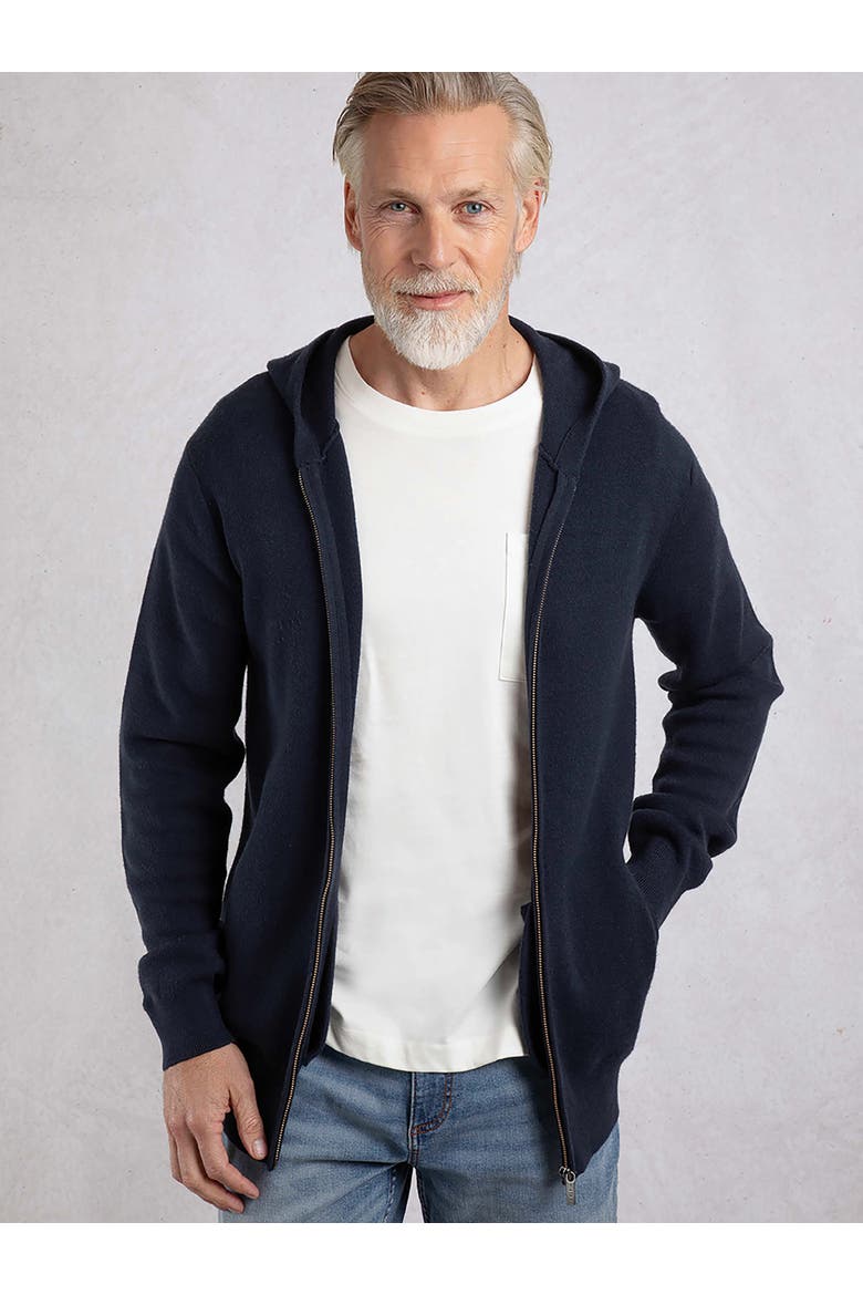 Samuel Knitted Full Zip Hooded Jumper, Main, color, Navy