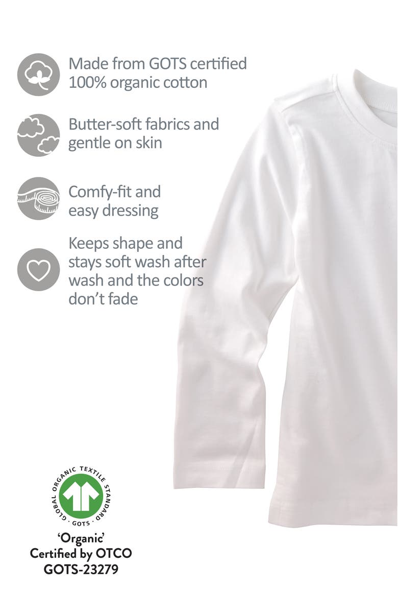 BUTTERBLU London 5-Pack Assorted Organic Cotton T-Shirts, Alternate, color, Stone