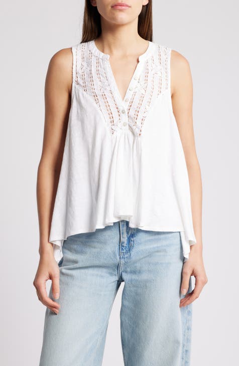 Sunkissed Lace Inset Sleeveless Top