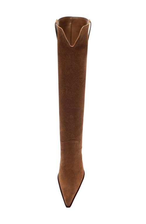 Schutz Maine Up Pointed Toe Boot In Brown