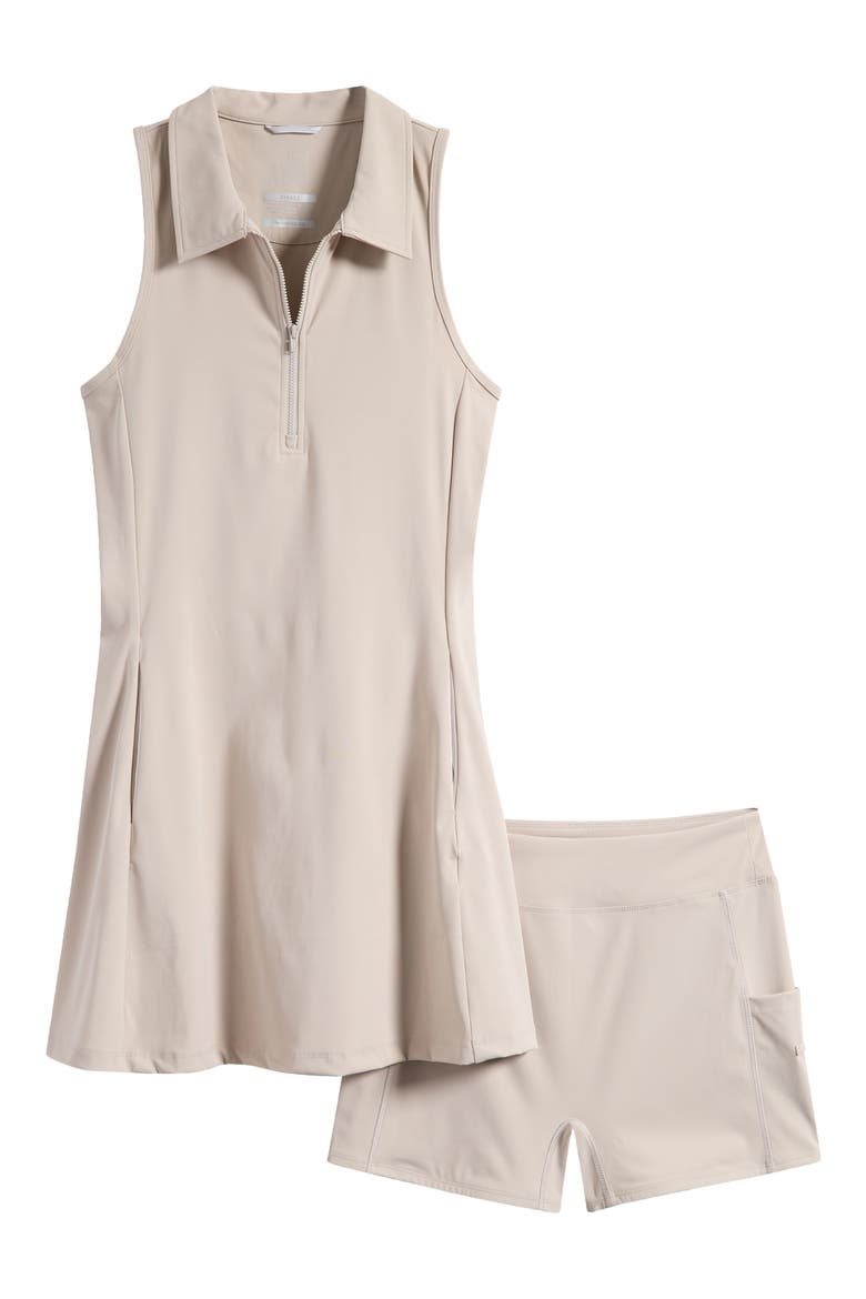 Millie Polo Dress & Shorts Set, Alternate, color, TAN