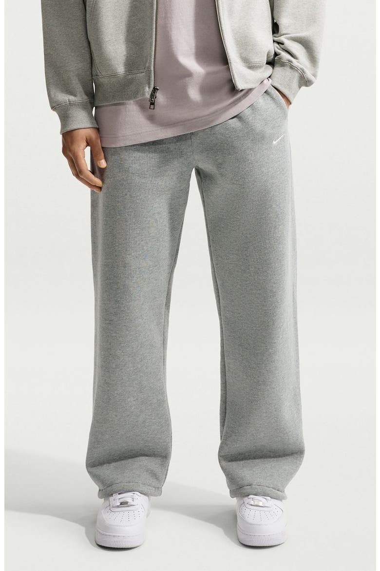 Solo Swoosh Bungee Sweatpants, Main, color, 063 D GR H/SAIL