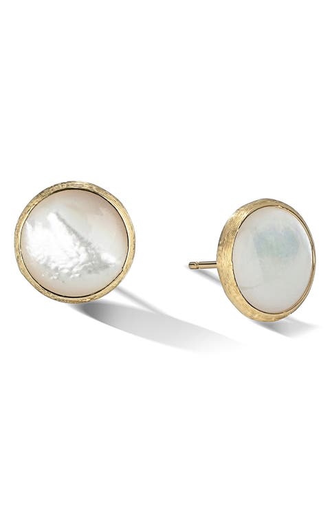 Jaipur 18K Yellow Gold & Mother-of-Pearl Large Stud Earrings