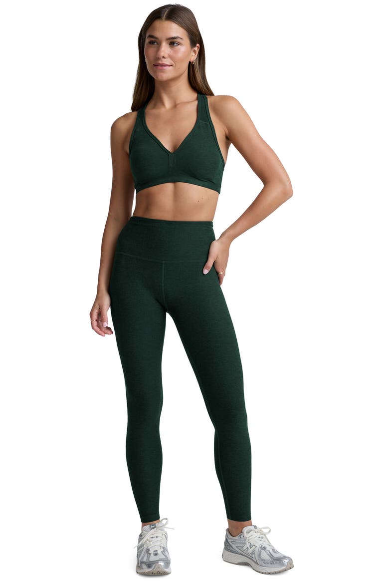 High Waisted Leggings, Alternate, color, DARK SPRUCE GREEN HEATHER