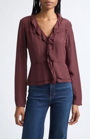 Veronica Beard Loralynn Ruffle Blouse