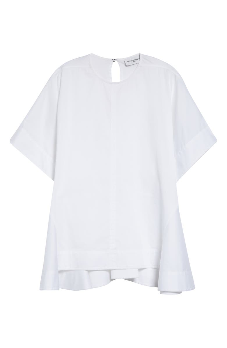 Brandon Maxwell The Tyler Crewneck Top, Main, color, Optic White