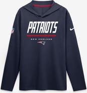 Nike Men's Nike Navy New England Patriots Sideline Lightweight Long Sleeve Hooded Dri-FIT Top