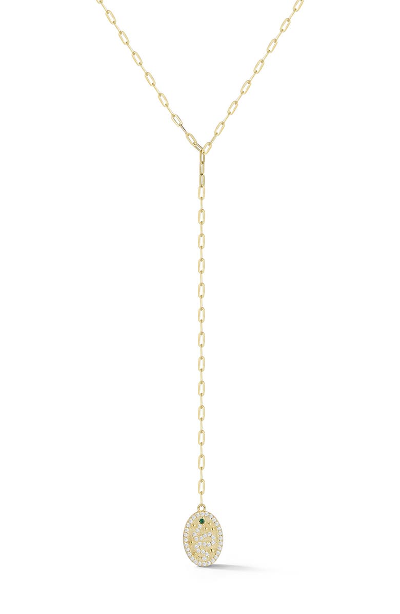 SPHERA MILANO CZ Snake Pendant Y-Drop Necklace, Main, color, Gold