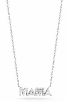 GLAZE JEWELRY CZ 'Mama' Pendant Necklace