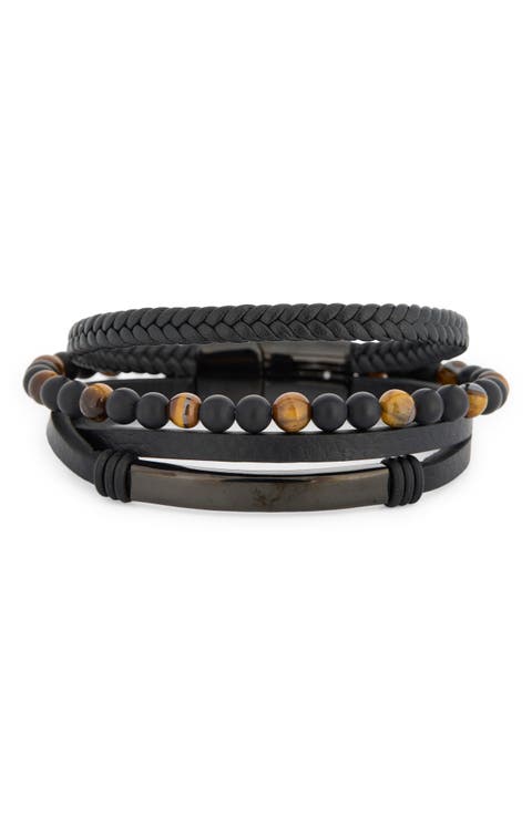 Men's Beaded Multirow Bracelet