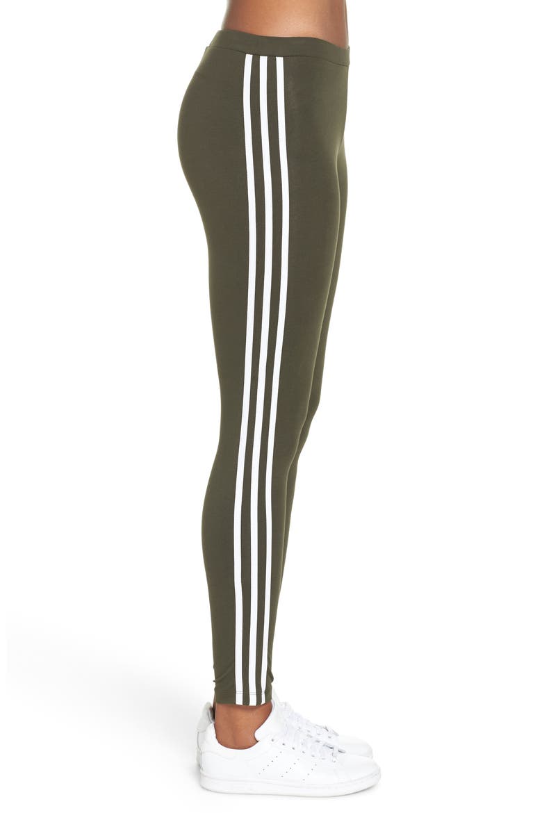 adidas 3-Stripes Tights, Alternate, color, NIGHT CARGO