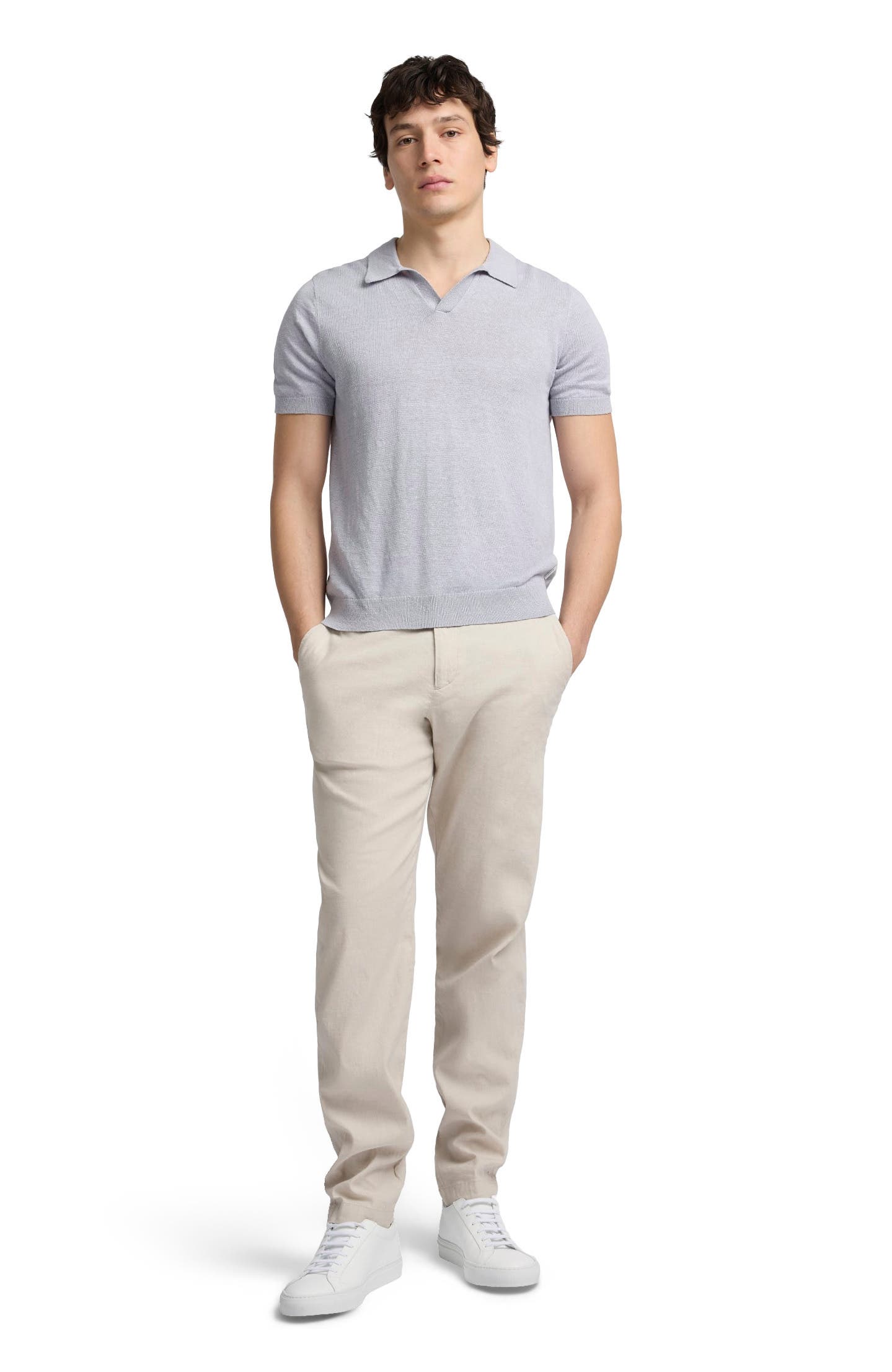Linen Johnny Collar Polo - image 5