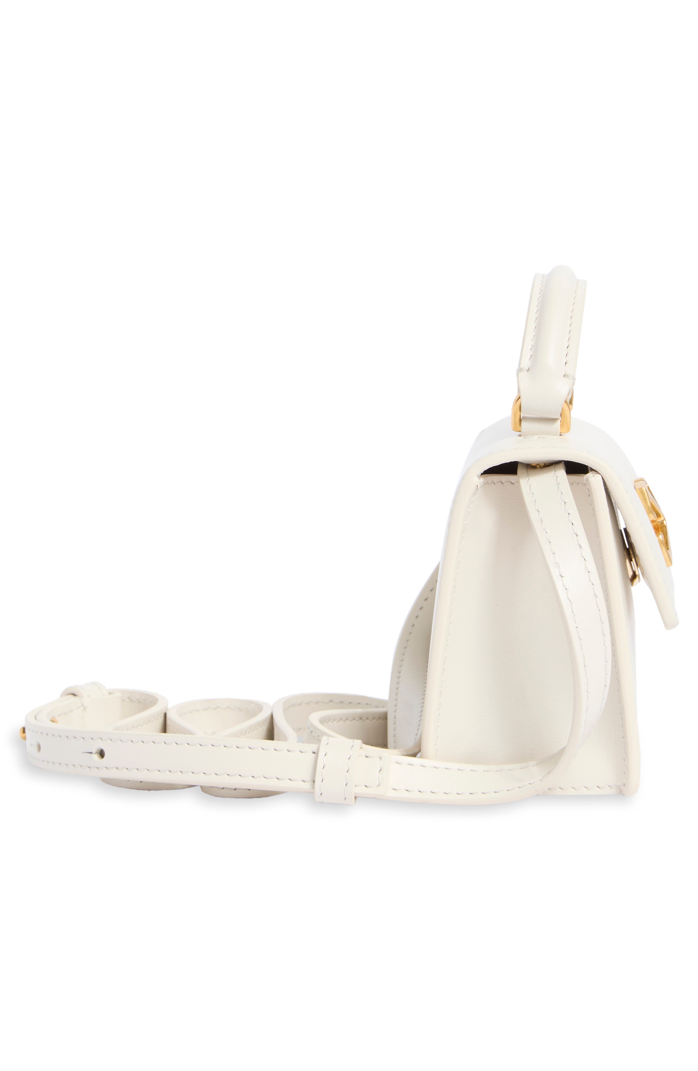 Off-White Micro Jitney Leather Top Handle Bag, Alternate, color, 