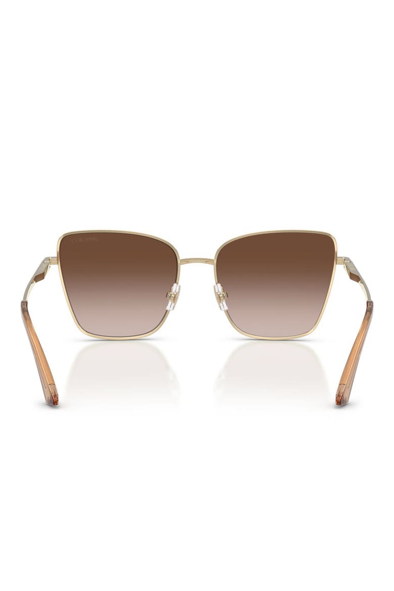 55mm Gradient Square Sunglasses, Alternate, color, PALE GOLD / GRADIENT BROWN
