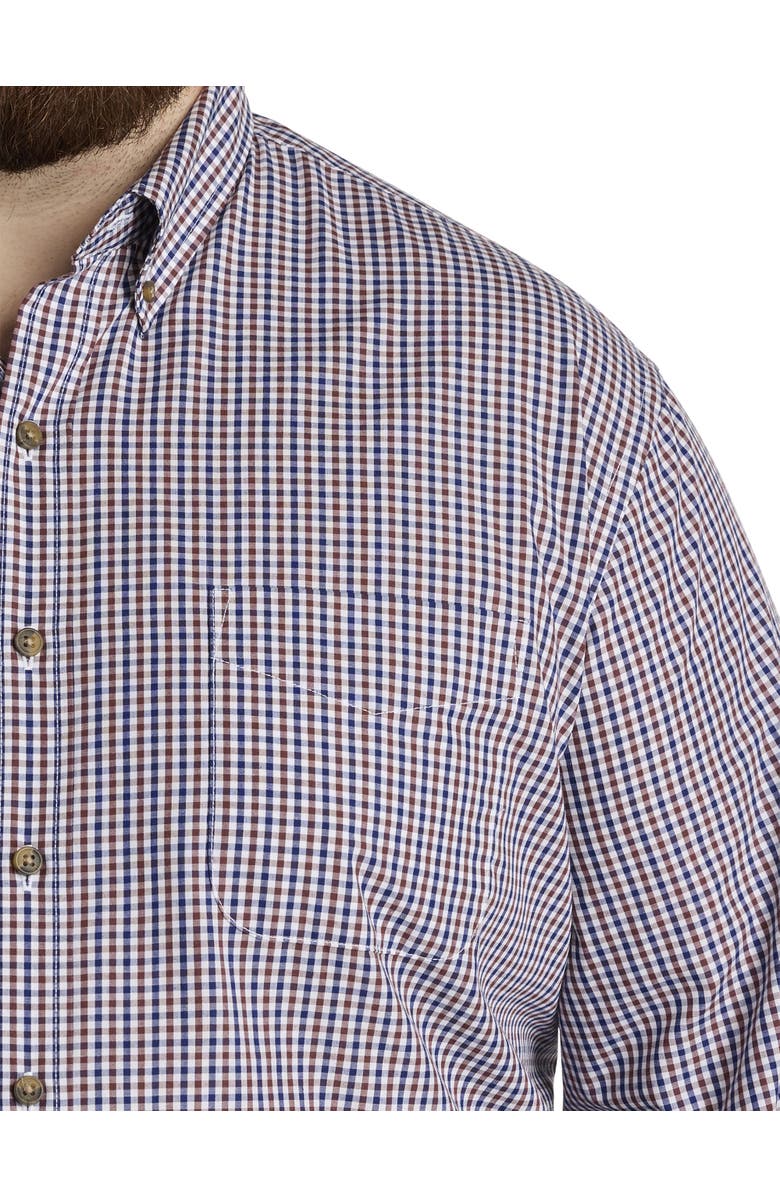Harbor Bay by DXL Big & Tall Easy-Care Check Sport Shirt, Alternate, color, Blue Multi