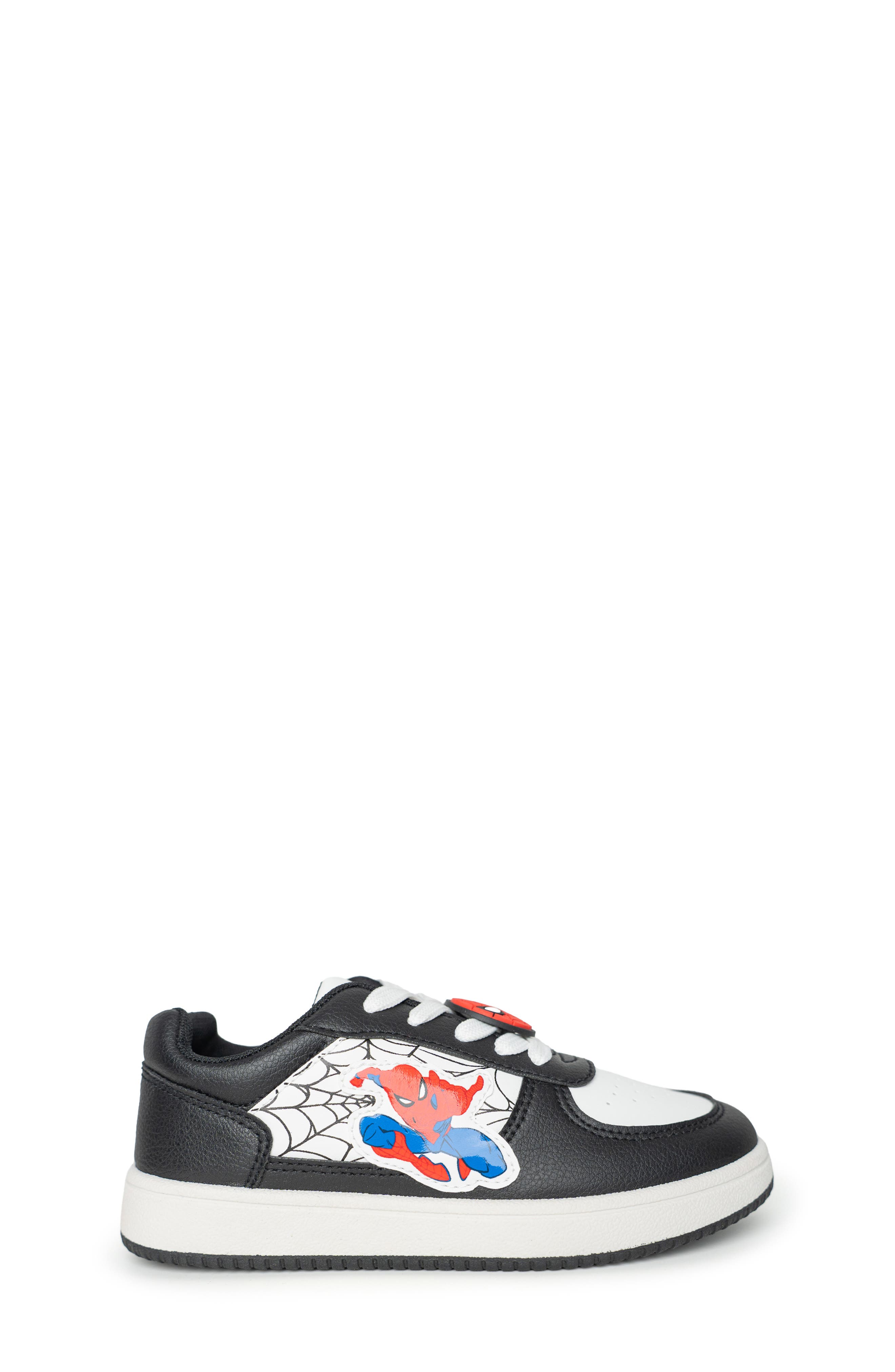 Kids' Spider-Man Court Sneaker, Alternate, color, WHITE/ BLACK